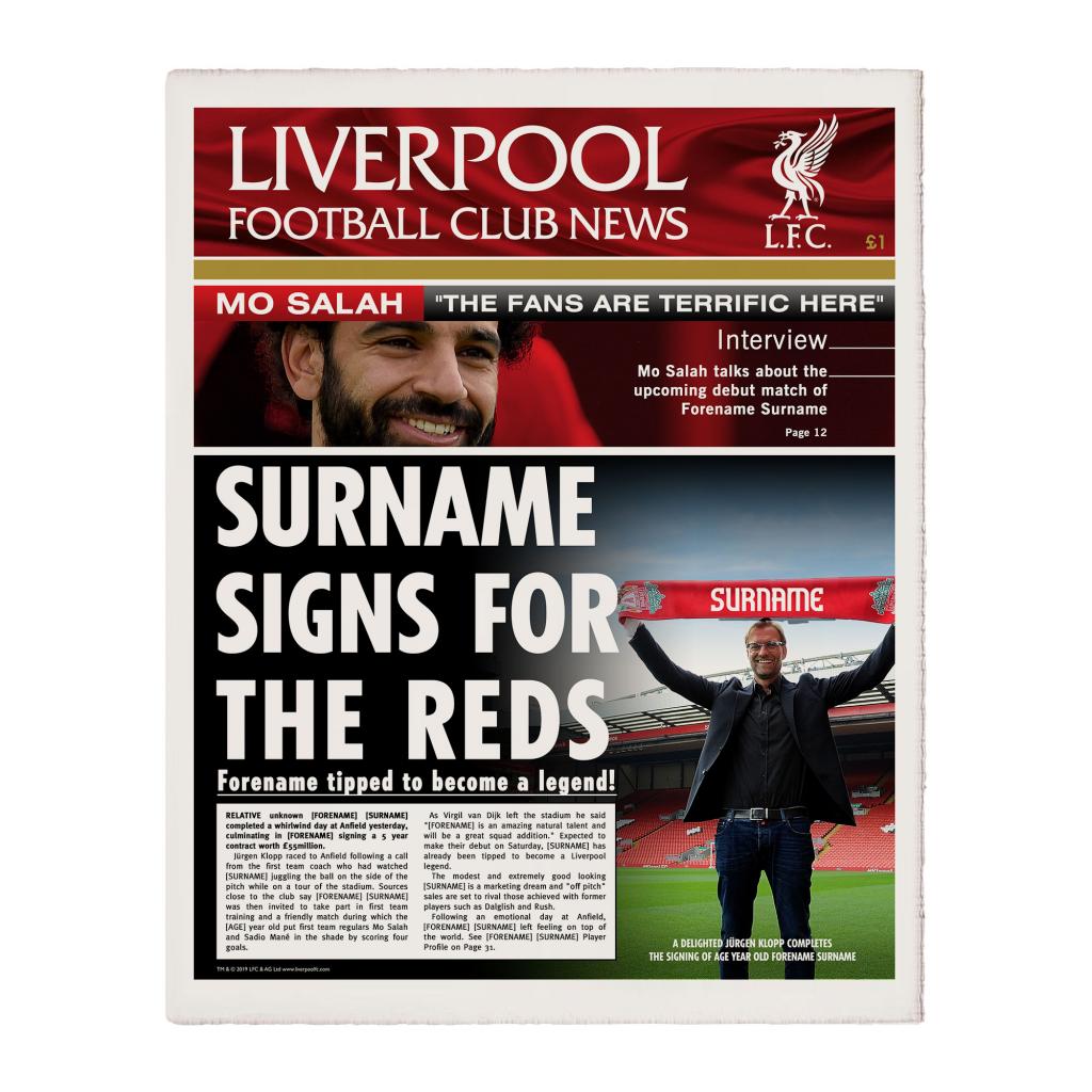 Personalised Liverpool FC Gifts | Officially Licensed