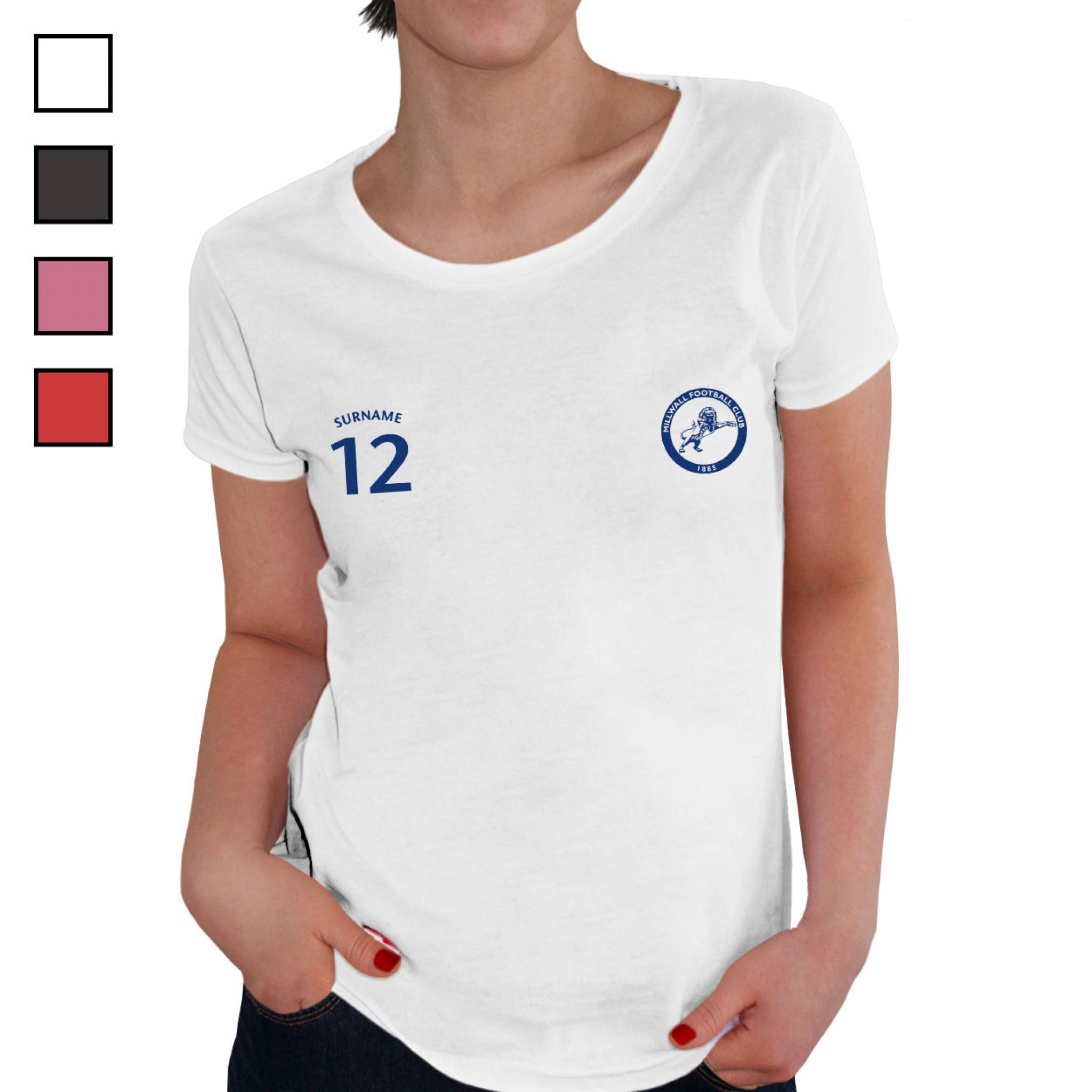 Personnalisé Femmes T-Shirt sports Millwall F.C 