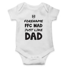 FULHAM Football Personalised Baby Bodysuit Vest 