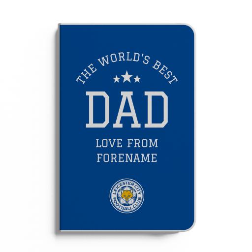 Leicester City FC World's Best Dad A5 White Lined Notebook