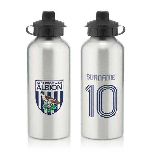 West Bromwich Albion FC Retro Shirt Water Bottle