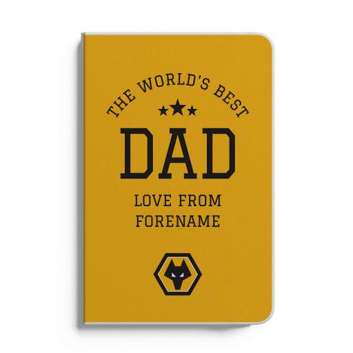 Wolves World's Best Dad A5 White Lined Notebook