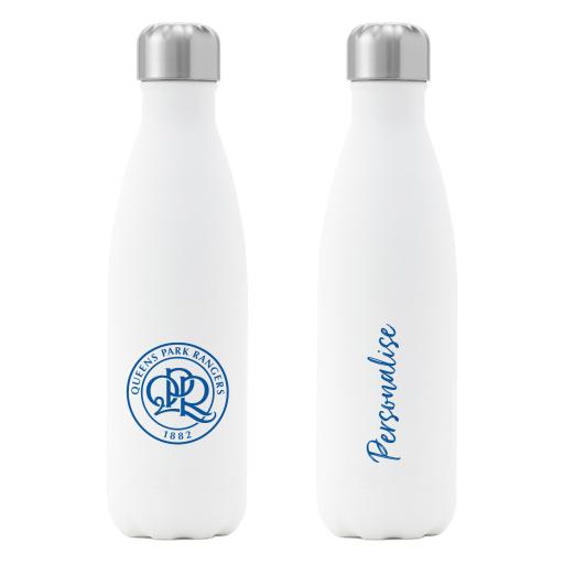 Queens Park Rangers FC Crest Insulated Water Bottle - White