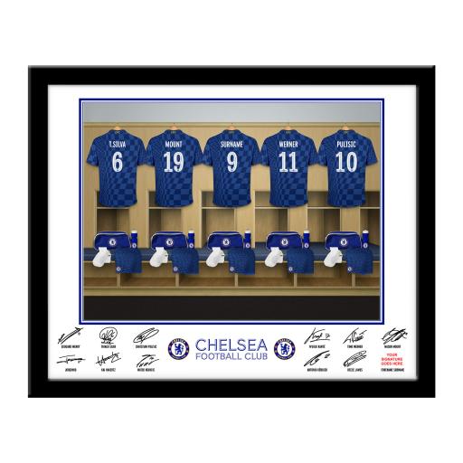 Chelsea FC Dressing Room Framed Print