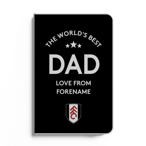 Fulham FC World's Best Dad A5 White Lined Notebook