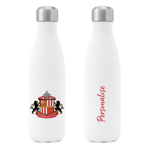 Sunderland AFC Crest Insulated Water Bottle - White