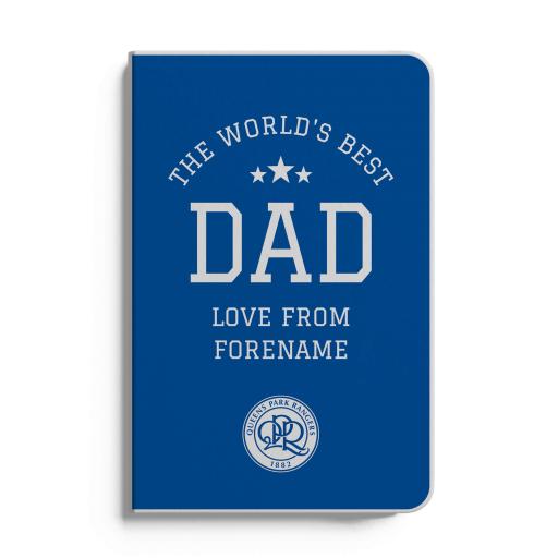 Queens Park Rangers FC World's Best Dad A5 White Lined Notebook