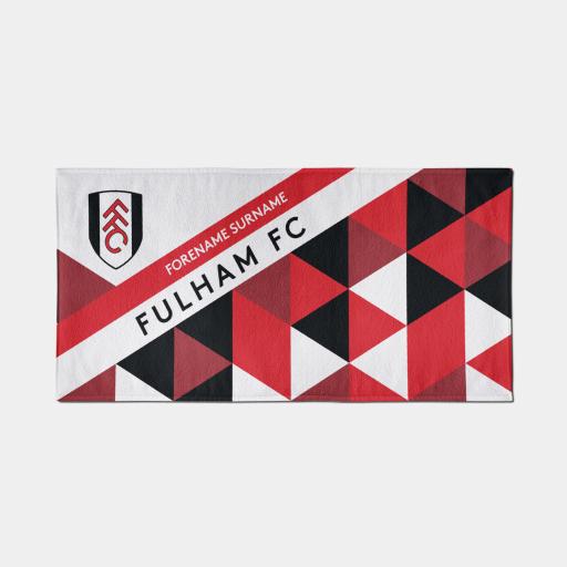 Fulham FC Geometric Design Towel - 70cm x 140cm