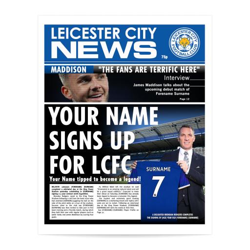Leicester City FC News Single Page Print
