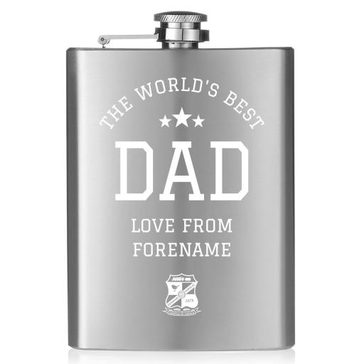 Swindon Town FC World's Best Dad Hip Flask
