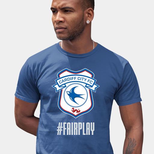 Cardiff City FC Fair Play Men's T-Shirt - Blue
