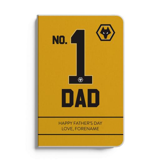 Wolves No.1 Dad A5 White Lined Notebook