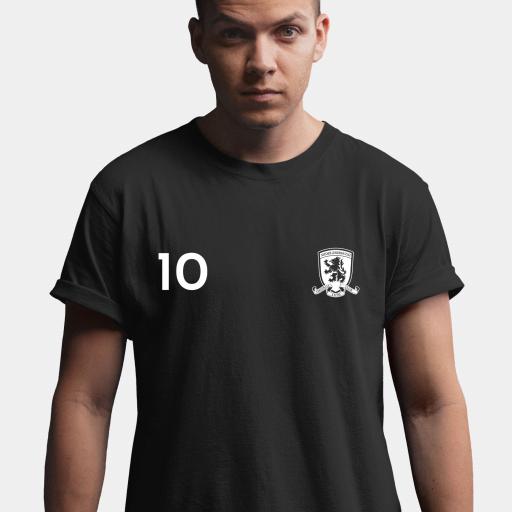 Middlesbrough FC Retro Men's T-Shirt - Black
