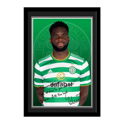 Celtic FC Edouard Autograph Photo Framed