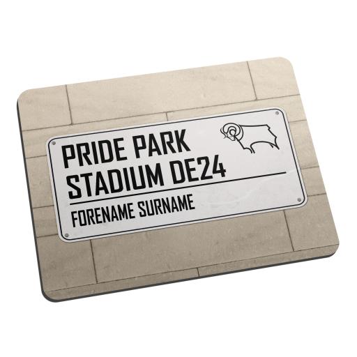 Derby County Street Sign Mouse Mat