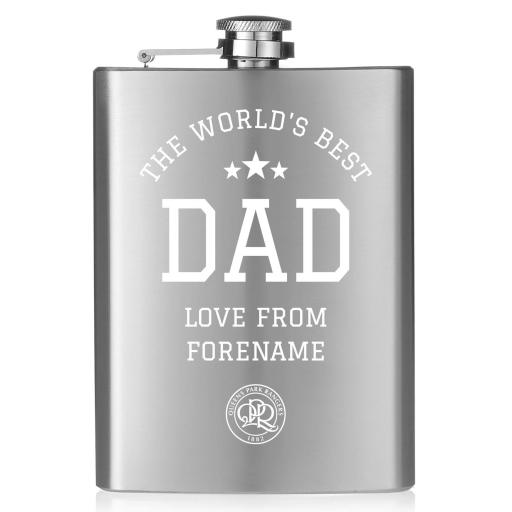 Queens Park Rangers FC World's Best Dad Hip Flask