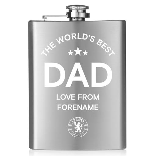 Chelsea FC World's Best Dad Hip Flask