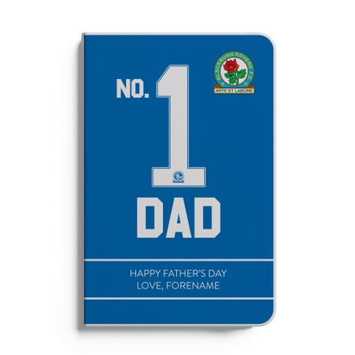 Blackburn Rovers FC No.1 Dad A5 White Lined Notebook