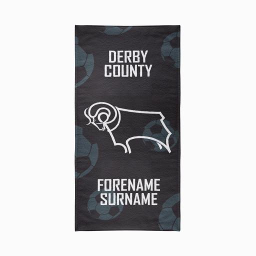 Derby County Crest Design Towel - 80cm x 160cm