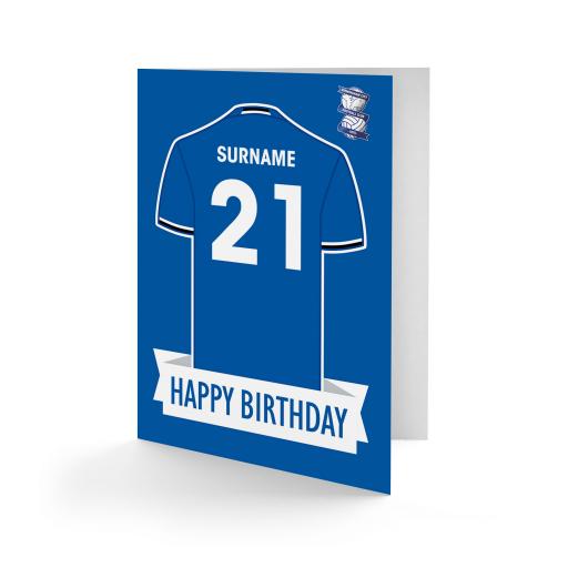 Birmingham City FC Shirt Birthday Card
