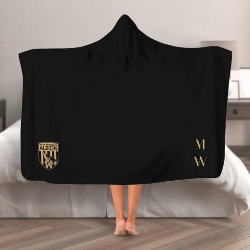 West Bromwich Albion FC Initials Hooded Blanket (Adult)