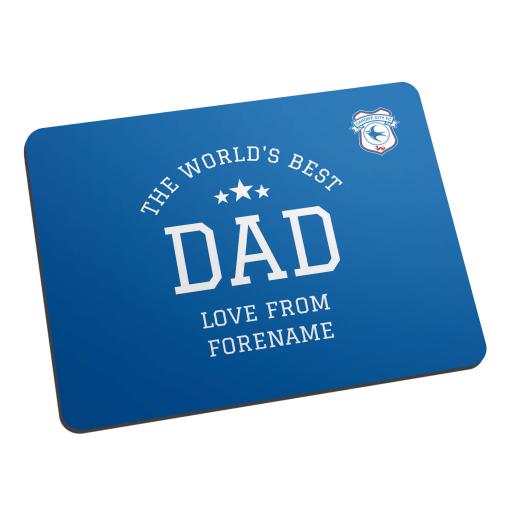 Cardiff City FC World's Best Dad Mouse Mat