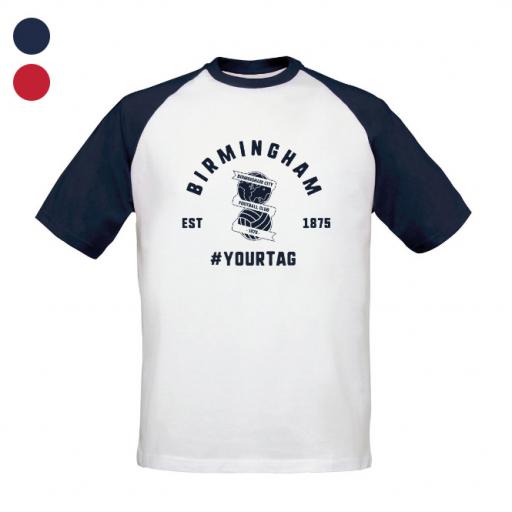 Birmingham City FC Vintage Hashtag Baseball T-Shirt