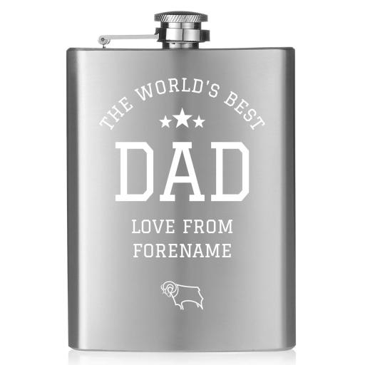 Derby County FC World's Best Dad Hip Flask