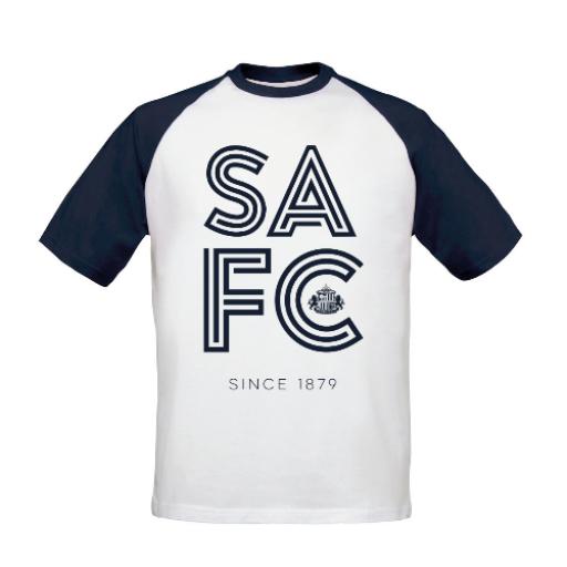 Sunderland AFC Stripe Baseball T-Shirt