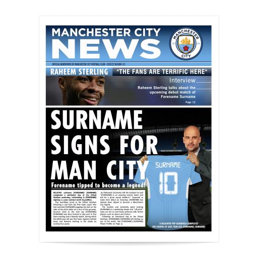 Manchester City FC News Single Page Print