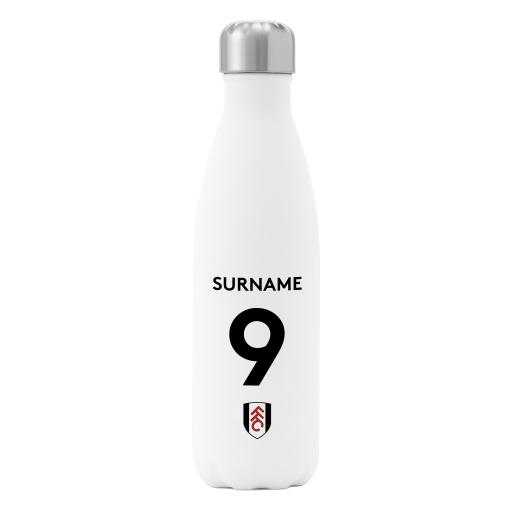 Fulham FC Back of Shirt Insulated Water Bottle - White