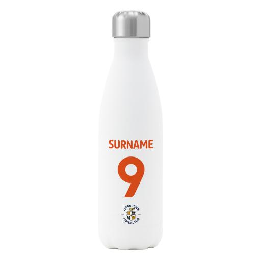 Luton Town FC Back of Shirt Insulated Water Bottle - White