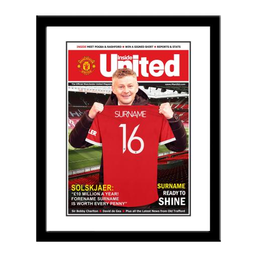 Manchester United FC Magazine Front Cover Framed Print