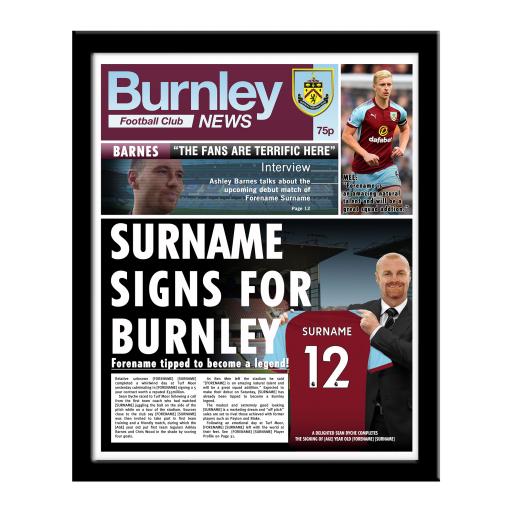 Burnley FC News Framed Print