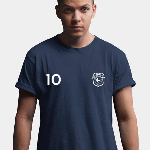 Cardiff City FC Retro Men's T-Shirt - Navy