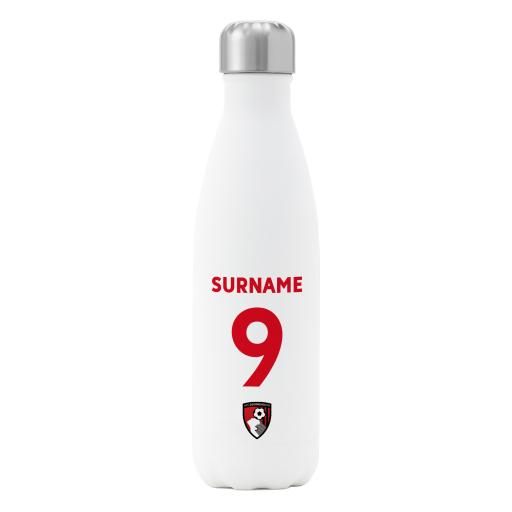 AFC Bournemouth Back of Shirt Insulated Water Bottle - White