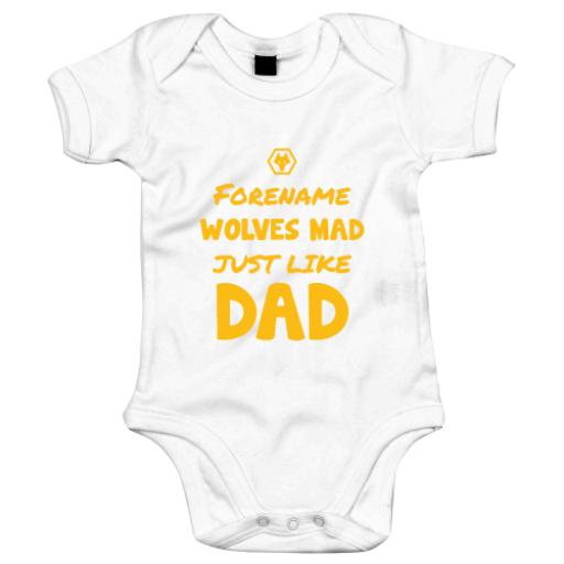 Wolves Mad Like Dad Baby Bodysuit