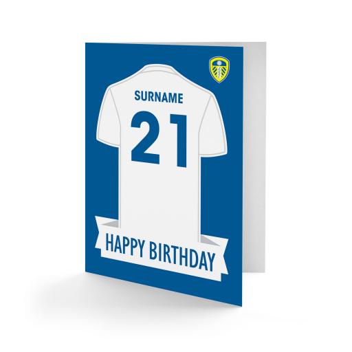 Leeds United FC Shirt Birthday Card