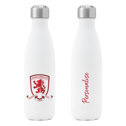 Middlesbrough FC Crest Insulated Water Bottle - White