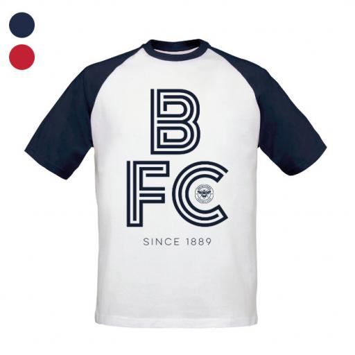 Brentford FC Stripe Baseball T-Shirt