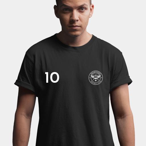 Brentford FC Retro Men's T-Shirt - Black