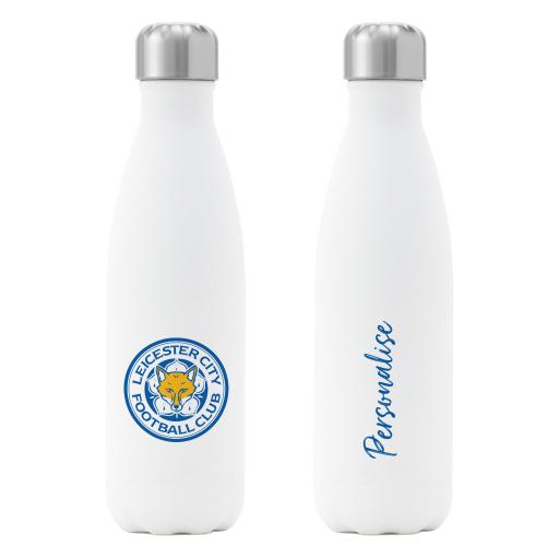 Leicester City FC Crest Insulated Water Bottle - White