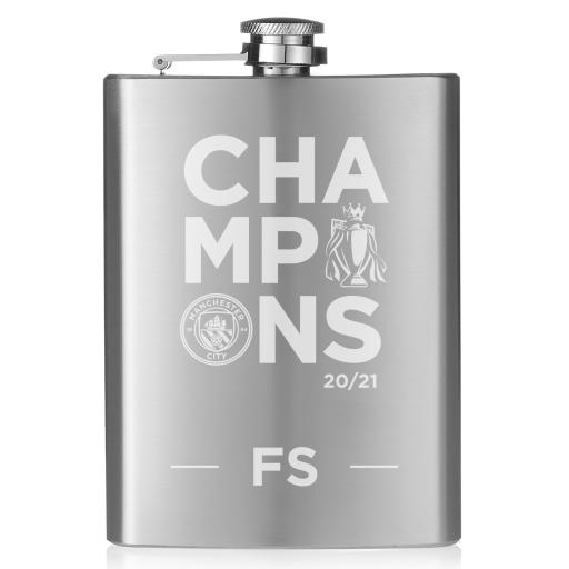 Manchester City FC Premier League Champions 2021 Hip Flask