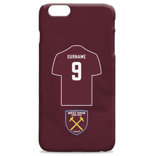 West Ham United FC Shirt Hard Back Phone Case