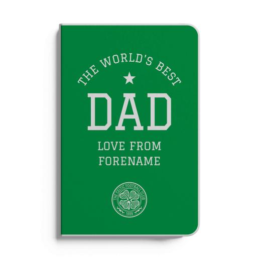 Celtic FC World's Best Dad A5 White Lined Notebook
