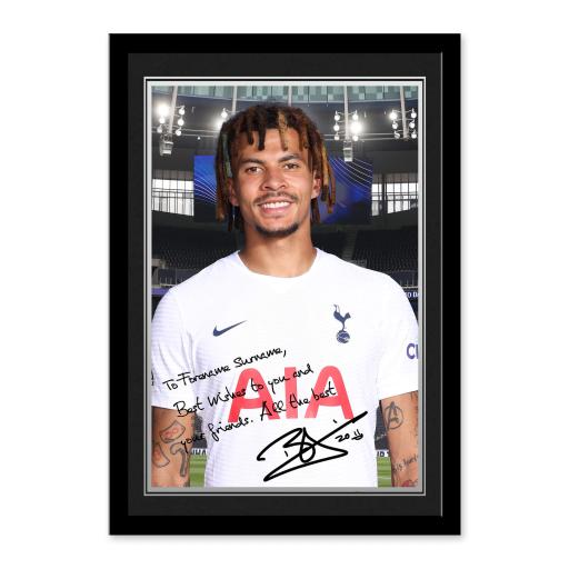 Tottenham Hotspur Alli Autograph Photo Framed