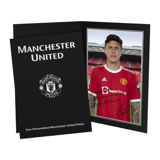 Manchester United FC Lindelof Autograph Photo Folder