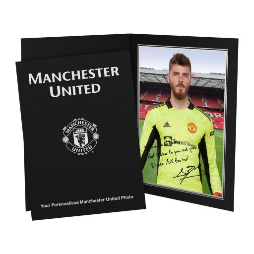 Manchester United FC De Gea Autograph Photo Folder