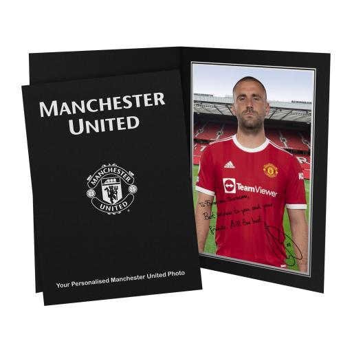 Manchester United FC Shaw Autograph Photo Folder