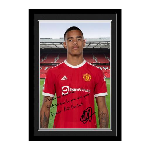 Manchester United FC Greenwood Autograph Photo Framed